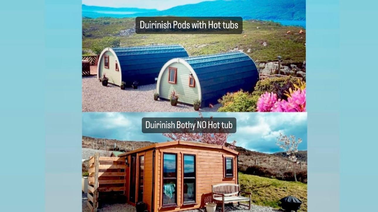 Duirinish Pods With Private Hot Tubs And Duirinish Bothy With No Hot Tub Villa Plockton Exterior photo